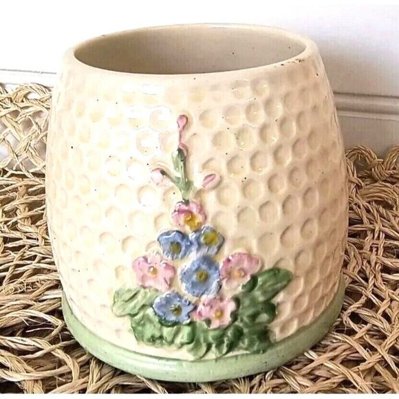 Vintage Kensington Honeypot Base, Honeycomb Bee and Flowers Made in England, EUC - Picture 4 of 7
